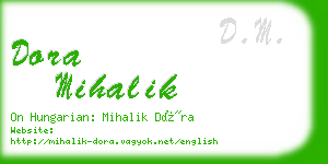 dora mihalik business card